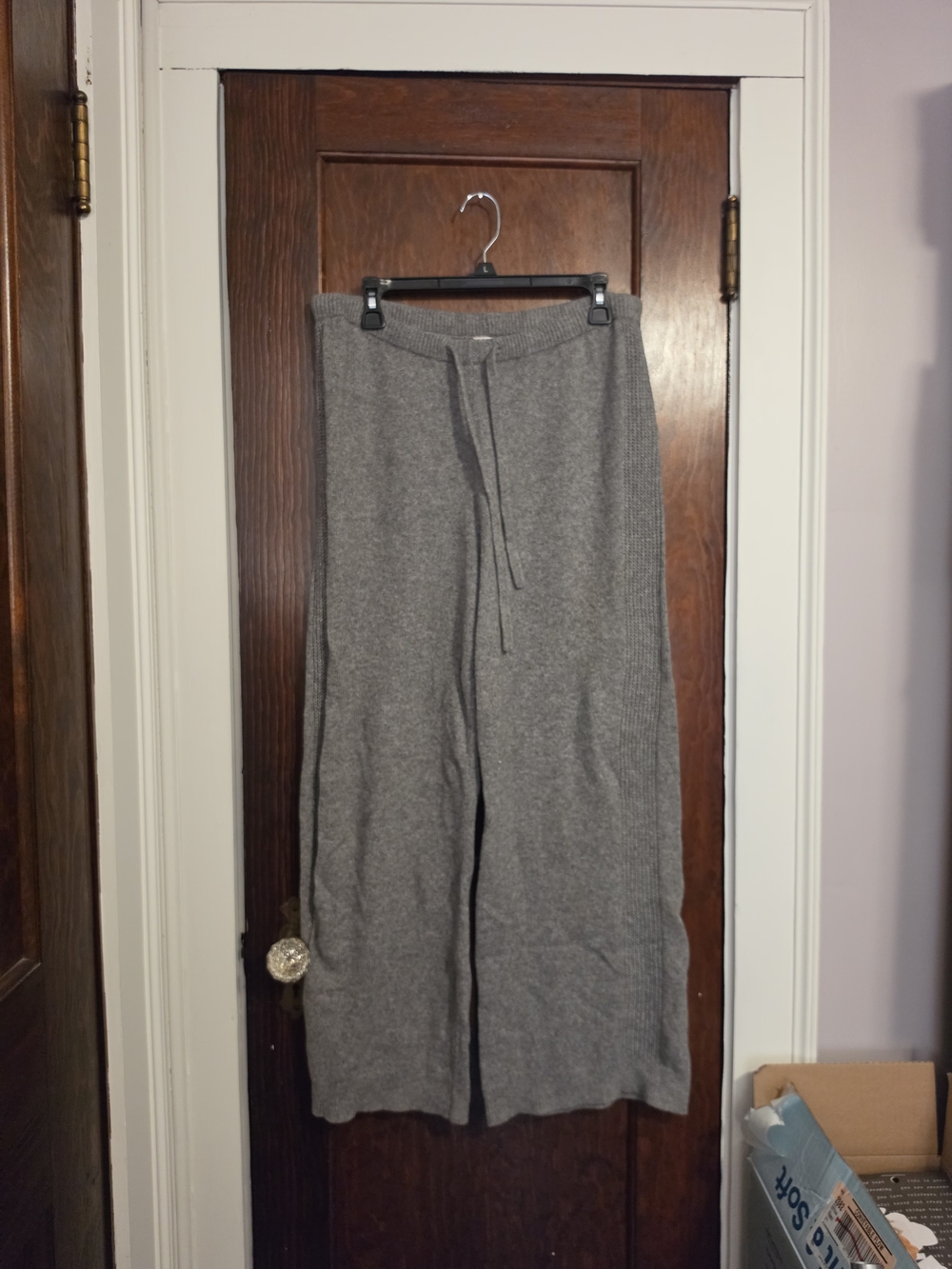 Auden Gray Knit Wide-Leg Joggers for Kids